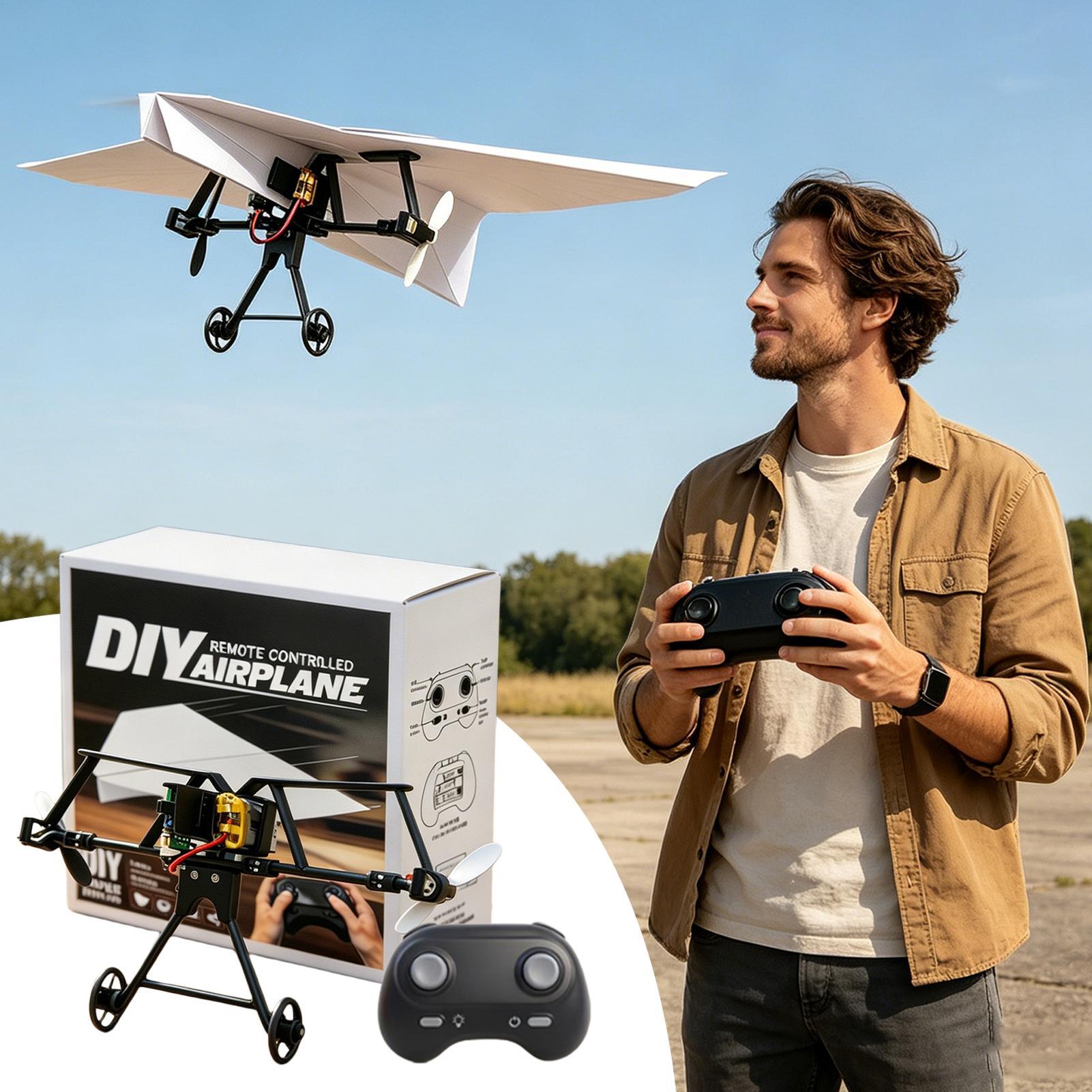 Outdoor Power Usa - ชุดเครื่องบินกระดาษ RC ของเล่นเครื่องบินรบบังคับวิทยุ ของเล่นเครื่องบินบังคับไฟฟ้า สำหรับสนามหลังบ้าน สวนสาธารณะ