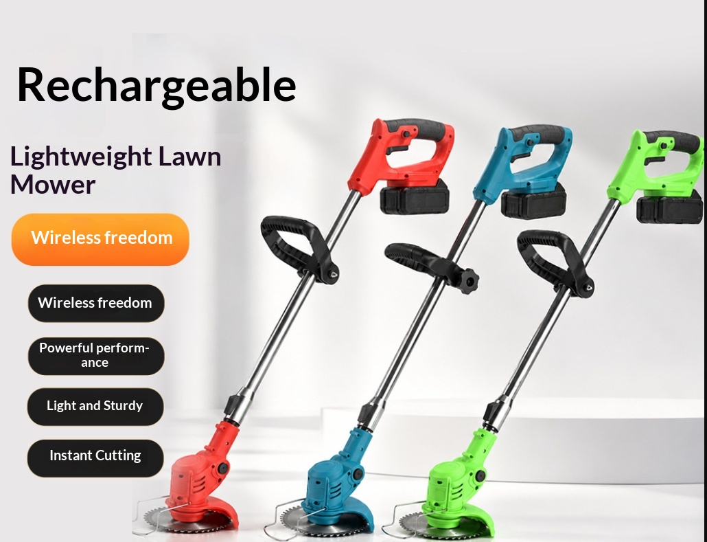 Lawn Mower Battery - เครื่องตัดหญ้าไฟฟ้าไร้สายแบบมือถือรุ่นใหม่ ปรับระดับได้ ใช้กับแบตเตอรี่ 21V ได้