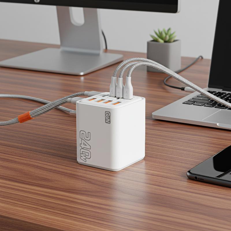 Outdoor Usb Power Adapter - อะแดปเตอร์ชาร์จ GaN USB C 240W 8