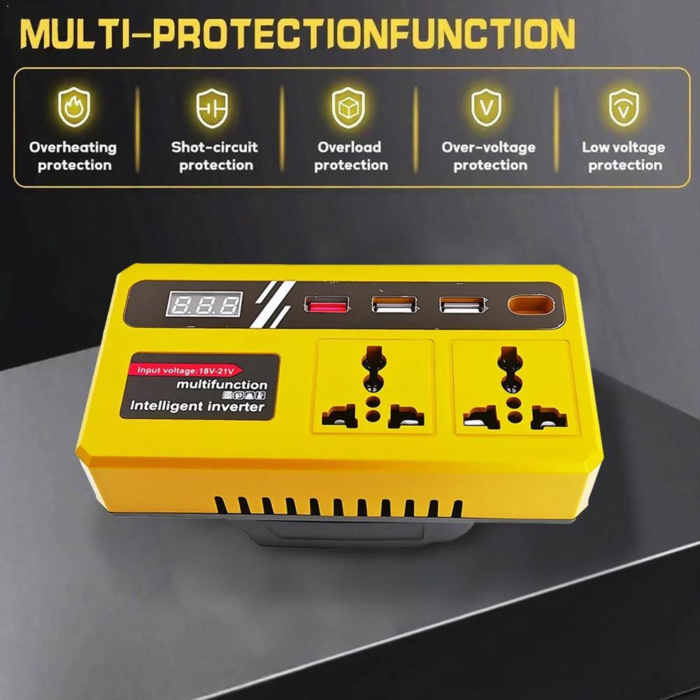 Outdoor Power Inverter - อินเวอร์เตอร์แปลงไฟ 18-21V AC 220V/110V พร้อมพอร์ต USB