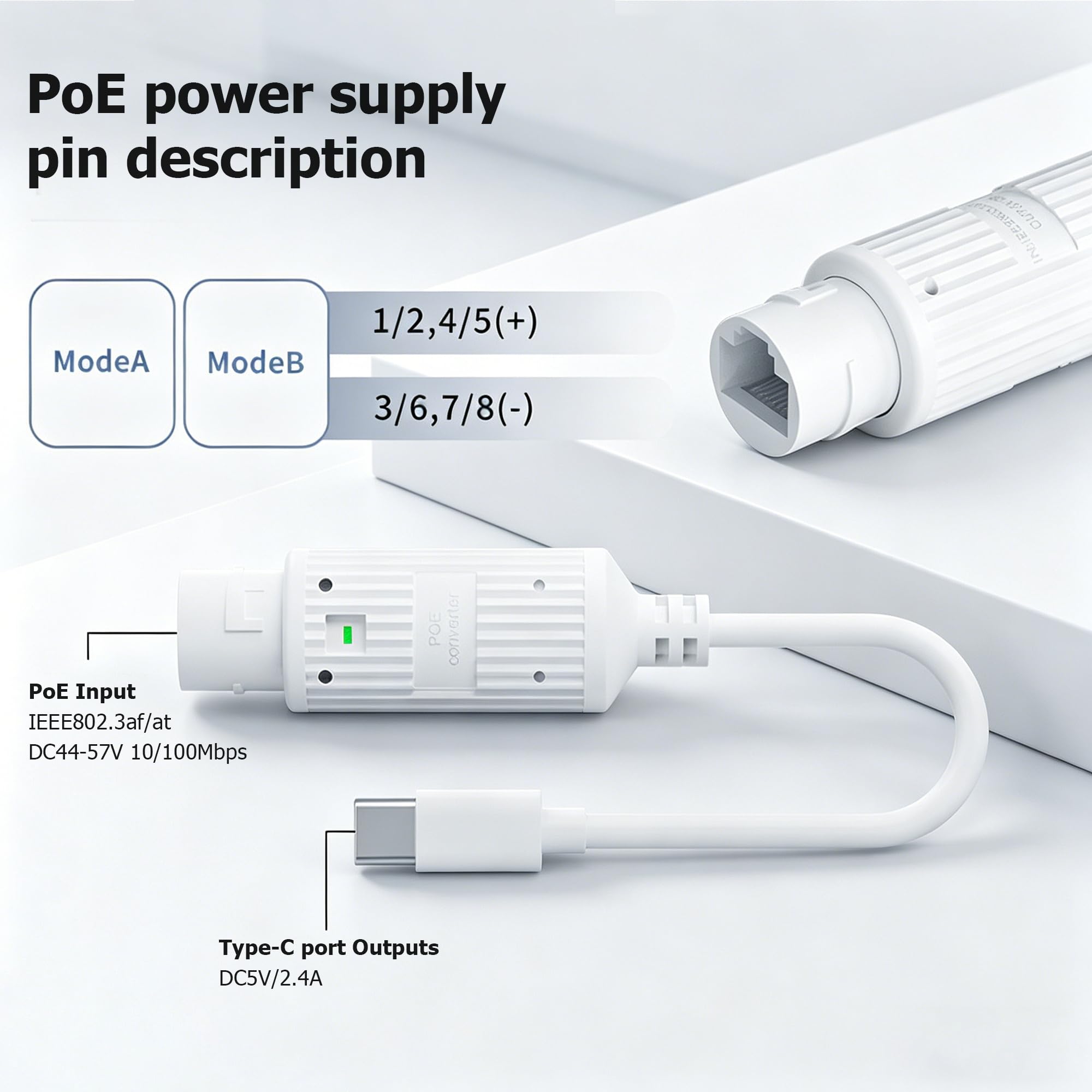 ตัวแปลงไฟ POE เป็น USB-C อะแดป - Outdoor Usb Power Adapter บทวิจารณ์และราคา