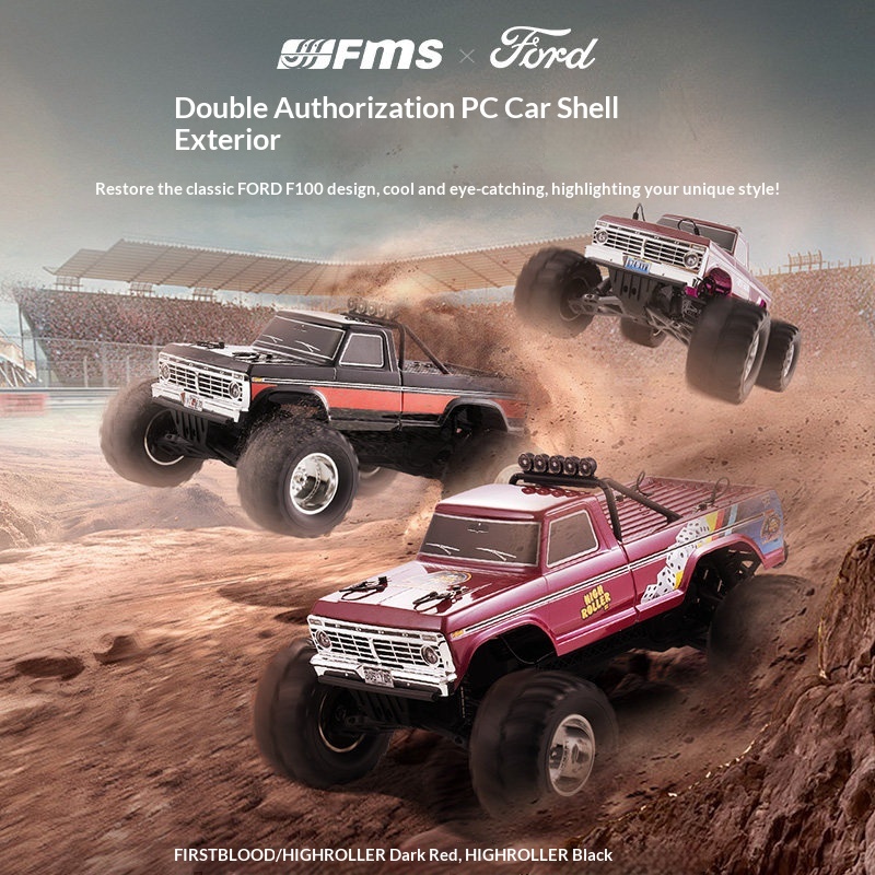 FMS 1/10 FMT Ford F100 RC มอนส - Outdoor Power Meter Bike บทวิจารณ์และราคา