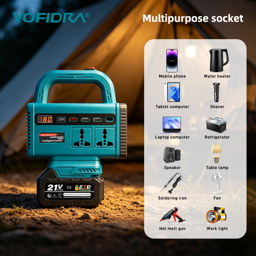 อินเวอร์เตอร์พกพา YOFIDRA 220V - Outdoor Usb Power Adapter บทวิจารณ์และราคา