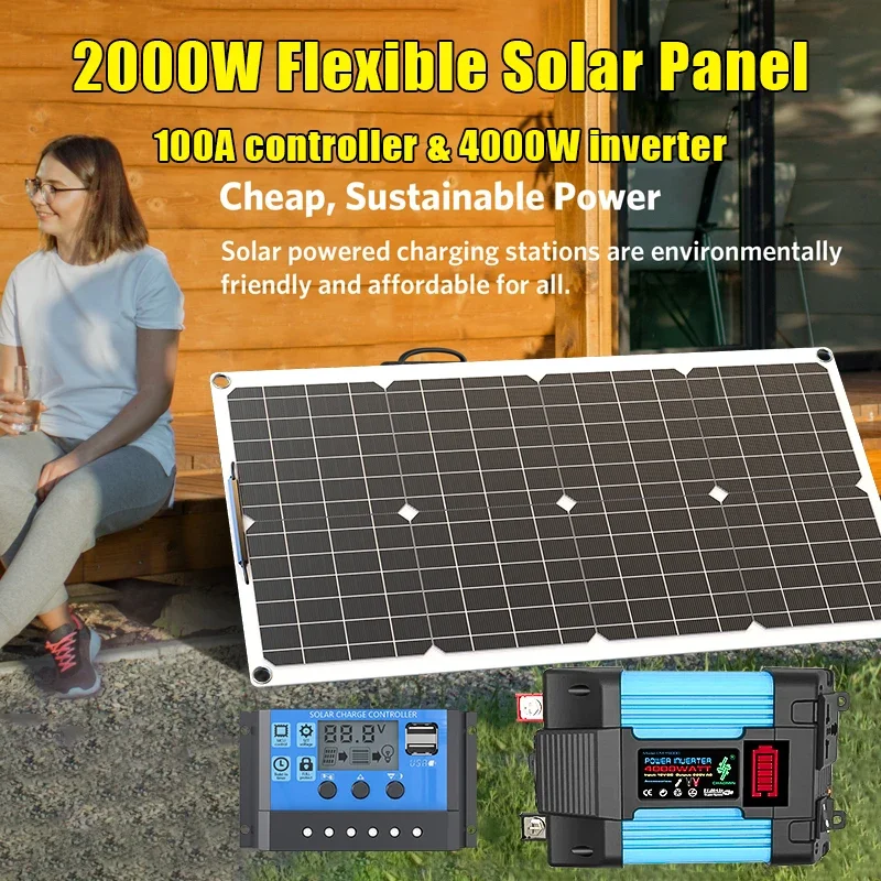 ชุดแผงโซลาร์เซลล์ 4000W 12V ถึ - Outdoor Power Inverter บทวิจารณ์และราคา