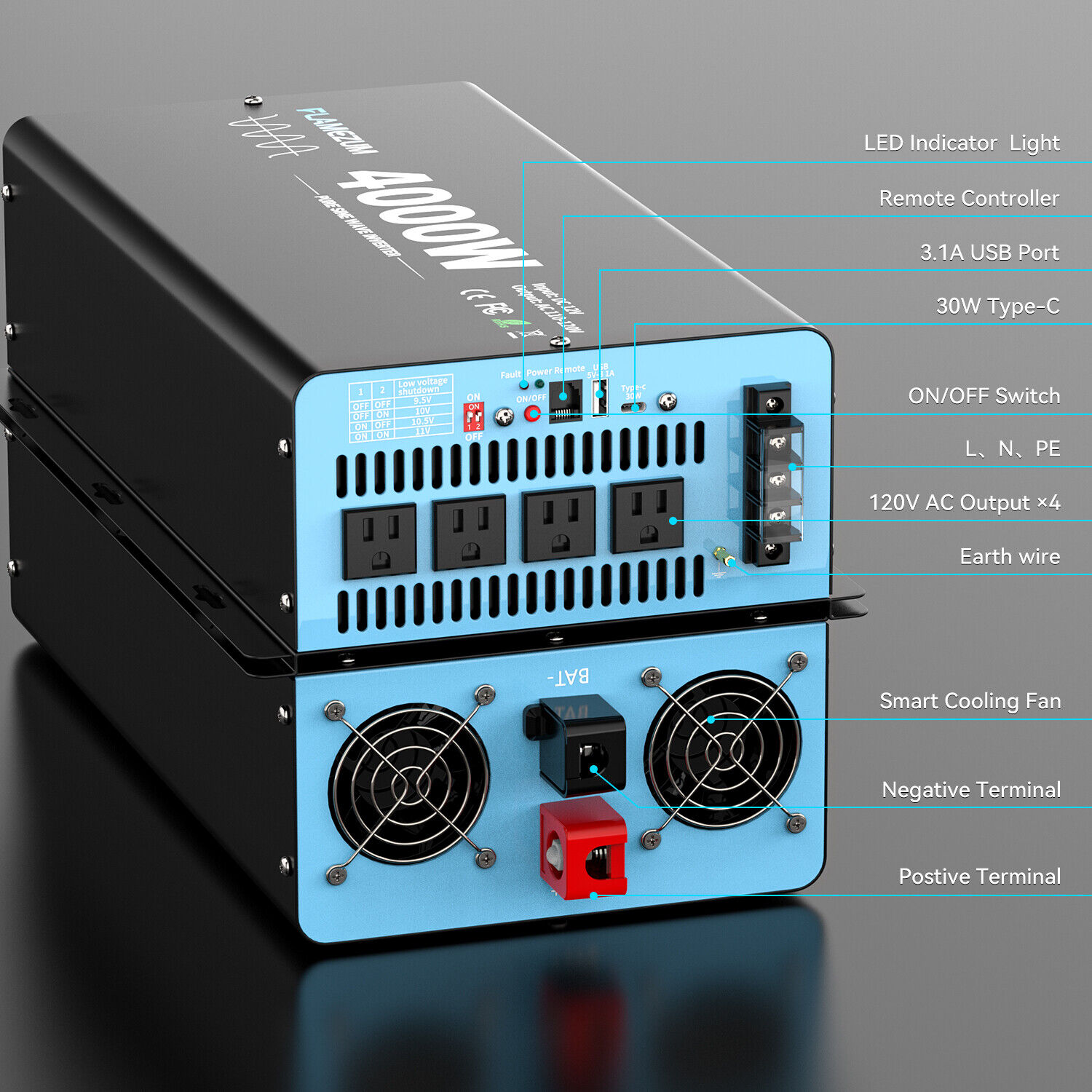 อินเวอร์เตอร์พลังงานไฟฟ้าแบบคล - Outdoor Power Inverter บทวิจารณ์และราคา